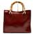 Gucci Red Leather and Bamboo Handbag Tote  ref.1486020