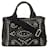 Prada Canapa Tote Handbag Black Denim  ref.1486066