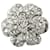 Chanel Camellia Motif Rhinestone Pin Brooch Silvery  ref.1486532