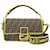 Zucca Bolsa de Ombro Mamma Bucket da Fendi Marrom Amarelo Lona  ref.1486612