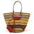 Balenciaga Multi-Color Raffia Tote Handbag Red Multiple colors Leather  ref.1486659