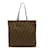 Fendi Zucca-Muster Tragetasche Khaki Dunkelbraun Leder Leinwand  ref.1486709