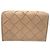 Billetera plegable Bottega Veneta Beige Burdeos