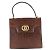 Céline Borsa a mano quadrata Celine in pelle marrone