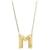 Louis Vuitton LV&ME M Initial Alphabet Pendant Necklace Golden Gold-plated  ref.1487036