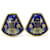 Hermès Hermes Kara Clip Earrings Blue Metal Enamel  ref.1487358