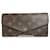 Louis Vuitton Monogramm Portemonnaie Sarah Lang Braun Lackleder Leinwand  ref.1487469