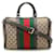 Sac à main Gucci GG Canvas Sherry Line Cuir Toile Rouge Beige Vert Marron foncé  ref.1487610