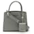 Saffiano Borsa a mano piccola monocromatica Prada Marrone Grigio Pelle  ref.1487611