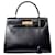 Hermès Hermes Kelly 28 Handbag Black Pony-style calfskin  ref.1487816