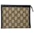 Gucci Wool Clutch Bag Black Beige Leather  ref.1487826