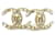 Pendientes de clip de metal dorado con strass de Chanel  ref.1487835