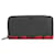 Prada Saffiano Long Wallet Black Red Leather  ref.1488259