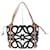 Borsa tote Loewe Anagram Cutout Small in pelle nera Nero  ref.1488314