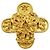 Spilla in metallo dorato Chanel Triple Coco Marchio 94A D'oro