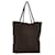 Fendi Zucchino Tote Bag Brown Black Leather Cloth  ref.1489165