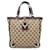 Gucci Abby 130739 Tote Bag Brown Beige Leather Cloth  ref.1489224