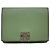 Billetera bi-fold de cuero verde Loewe