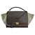 Céline Celine Trapeze Handbag in Khaki and Red Suede Leather  ref.1489386