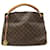 Bolsa Tote Artsy MM Monograma Louis Vuitton Preto Couro envernizado  ref.1489549