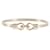Tiffany & Co Tiffany Double Hook & Eye Bracelet Silvery Golden White gold Silver  ref.1490029