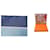 Sciarpa in seta Hermès Carre 90 Blu Giallo Blu navy  - vista 10