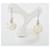 Chanel Camellia Drop Earrings White gold  ref.1490401