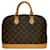 Bolsa Alma PM Louis Vuitton Marrom Monograma Couro envernizado  ref.1490442