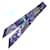 Hermès Foulard Hermes Twilly - Cavalleria D Etriers Soie Bleu  ref.1490970