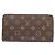 Cartera larga para billetes Monogram Louis Vuitton Castaño Monograma
