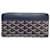 Carteira Longa Goyard Matignon GM em Herringbone com Porta Moedas Redondo Azul marinho Couro  ref.1491799