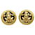 Chanel Coco Mark Clip Earrings Black Golden  ref.1491955