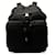 Mochila Prada Triangle Plate Negro Cuero Nylon  ref.1491968