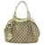 Bolsa Gucci Sukey Interlocking G Branco Bege Couro Lona  ref.1492571