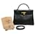 Hermès Hermes Kelly 32 Handbag in Black Box Calf Leather Pony-style calfskin  ref.1492827