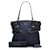 Tote Sac fourre-tout en nylon et cuir bleu marine Prada  ref.1493508