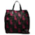 Prada Rabbit Tote Tasche Schwarz Rot Nylon  ref.1493520