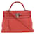 Hermès Hermes Kelly 32 Handbag in Coral Pink Leather  ref.1493841