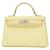 Hermès Bolsa Hermes Kelly Do 2 em Epsom Amarelo Couro  ref.1493863