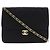 Chanel schwarze Baumwollkettentasche