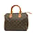 Sac à main Louis Vuitton Monogram Speedy 25 Cuir vernis Toile Marron  ref.1493903