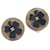 Orecchini Chanel Clover Clip Nero D'oro  - vista 1