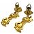 Orecchini in metallo dorato con nastro Chanel D'oro - vista 3