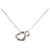 Tiffany & Co Tiffany 925 750 Double Heart Pendant Necklace Silver Pink gold  ref.1494060