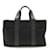 Hermès Borsa tote Hermes Acapulco MM Nero Pelle Panno  ref.1494096