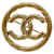 Chanel Coco Mark Gold Plated Brooch Golden Gold-plated  ref.1494138