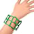 Bracelet Bangle Hermès Petite H Écaille Togo Vert  - vue 2