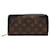 Louis Vuitton Monogram Macassar Zippy Wallet Brown Leather Plastic  ref.1494630