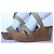 Sandali con zeppa in legno TWIN SET Marrone Beige - vista 3
