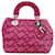 Kleine Lady Dior Handtasche aus lila Samtgewebe Leder  ref.1495078